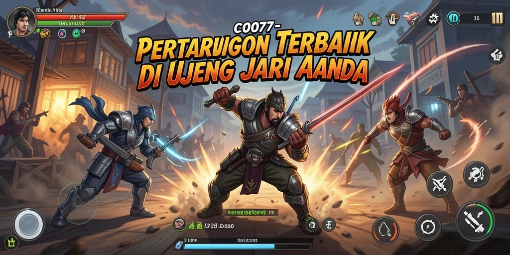 Tampilan seru pertarungan dalam game Fighting C0077.