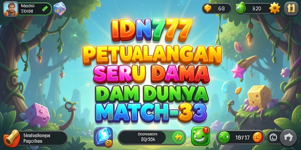 Gameplay seru IDN777 dengan tantangan Match-3 yang menarik.