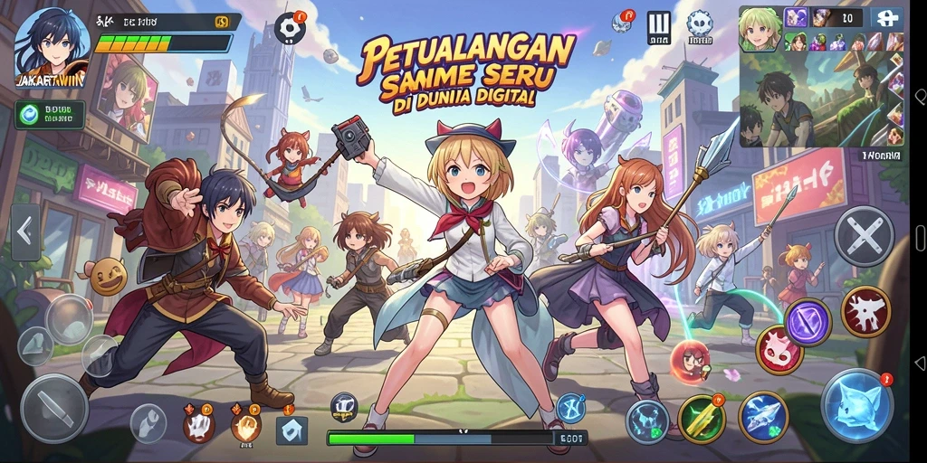 Gameplay seru dengan karakter anime yang hidup dan interaksi menarik.