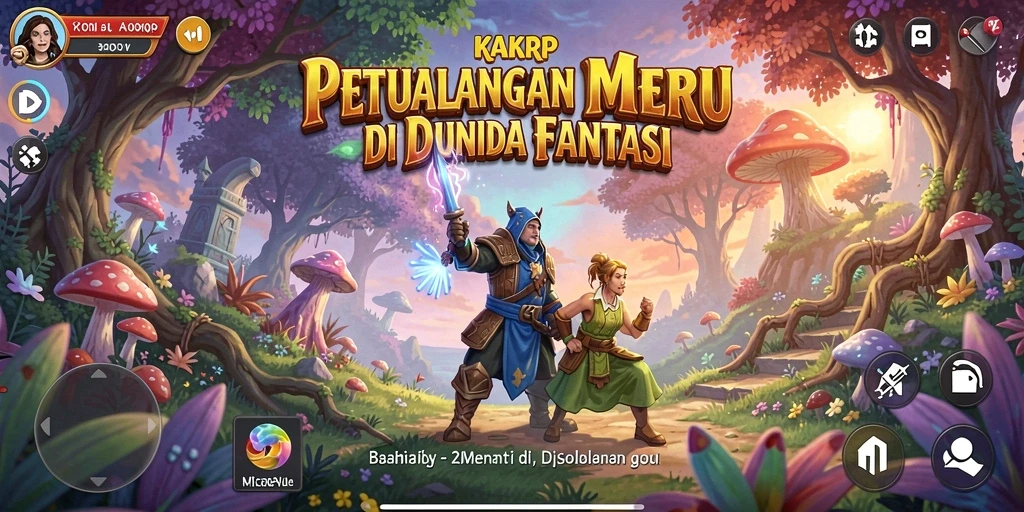 Tampilan gameplay KAKRP dengan aksi petualangan yang mendebarkan.