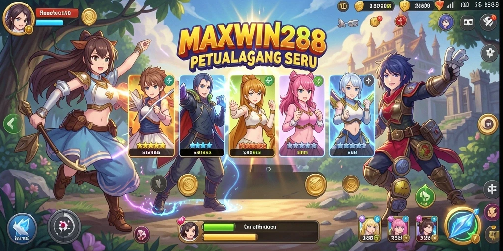 Tampilan menarik gameplay Anime yang memukau dan penuh warna.