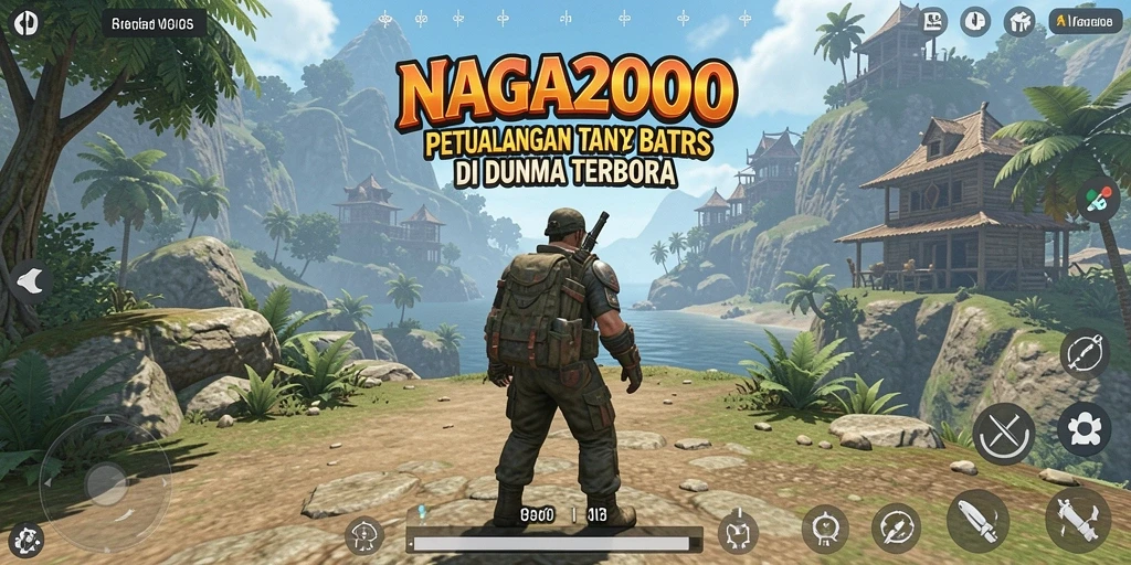 Tampilan gameplay NAGA2000 yang menakjubkan di dunia terbuka.