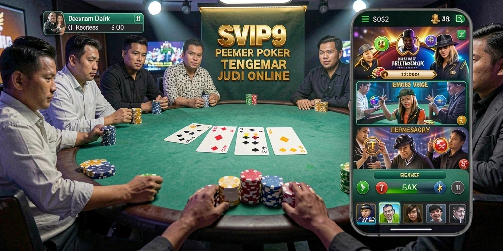 Tangkapan layar SVIP9 menunjukkan gameplay Poker yang mendebarkan dan interaktif.