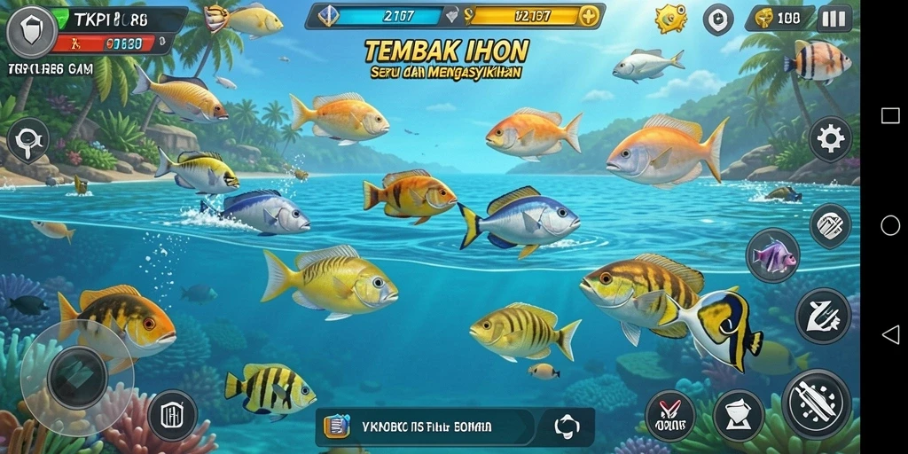 Screenshot menampilkan gameplay seru Tembak Ikan di TKP188.